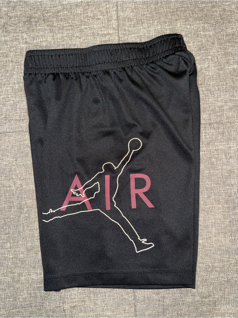 Nike Black Athletic Shorts with Pink AIR Logo